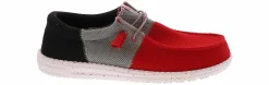 Canvas Shoes|Comfort Shoes|HEYDUDE Wally Tri Varsity Mesh Men’s Casual Shoe Red