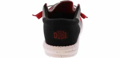 Canvas Shoes|Comfort Shoes|HEYDUDE Wally Tri Varsity Mesh Men’s Casual Shoe Red