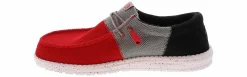 Canvas Shoes|Comfort Shoes|HEYDUDE Wally Tri Varsity Mesh Men’s Casual Shoe Red