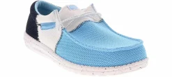 Comfort Shoes|HEYDUDE Wally Tri Varsity Mesh Men's Casual Shoe Blue