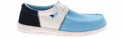 Comfort Shoes|HEYDUDE Wally Tri Varsity Mesh Men's Casual Shoe Blue