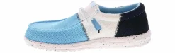 Comfort Shoes|HEYDUDE Wally Tri Varsity Mesh Men's Casual Shoe Blue