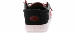 Casual|HEYDUDE Wally Tri Varsity Mesh Youth Boys’ (11-3) Casual Shoe Red