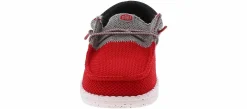 Casual|HEYDUDE Wally Tri Varsity Mesh Youth Boys’ (11-3) Casual Shoe Red