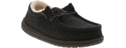 Casual|HEYDUDE Wally Warmth Lined Youth Boys’ (11-6) Casual Shoe Black