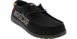 Canvas Shoes|Comfort Shoes|HEYDUDE Wally X NASCAR Men’s Casual Shoe Black