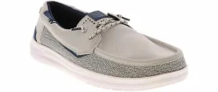 Comfort Shoes|Boat Shoes|HEYDUDE Welsh Grip Classic Mesh Men's Boat Shoe Grey