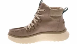 Comfort Shoes|Slip-On|HEYDUDE Wendy Apres Coated Twill Women’s Mid Top Fashion Boot Beige