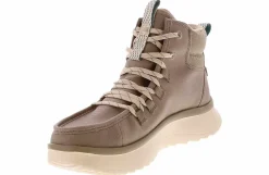 Comfort Shoes|Slip-On|HEYDUDE Wendy Apres Coated Twill Women’s Mid Top Fashion Boot Beige