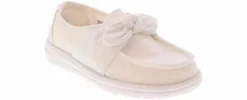 Casual|HEYDUDE Wendy Bow Stardust Youth Girls’ (11-4) Casual Shoe White