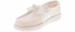 Casual|HEYDUDE Wendy Bow Stardust Youth Girls’ (11-4) Casual Shoe White