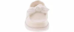 Casual|HEYDUDE Wendy Bow Stardust Youth Girls’ (11-4) Casual Shoe White