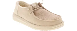 Canvas Shoes|Comfort Shoes|HEYDUDE Wendy Brushed Cozy Women's Casual Shoe White