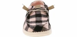 Flat|Comfort Shoes|HEYDUDE Wendy Buffalo Plaid Women’s Casual Shoe Pink