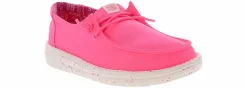 Casual|HEYDUDE Wendy Canvas Youth (11-4) Casual Shoe Pink