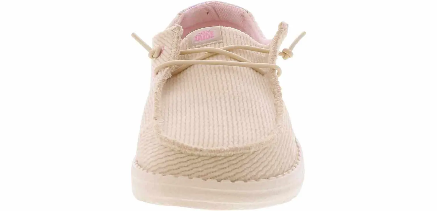 Flat|Comfort Shoes|HEYDUDE Wendy Cord Leo Women’s Casual Shoe White