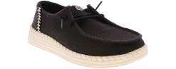 Canvas Shoes|Flat|HEYDUDE Wendy Espadrille Woven Women's Casual Shoe Black