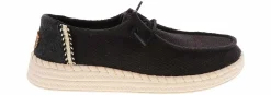 Canvas Shoes|Flat|HEYDUDE Wendy Espadrille Woven Women's Casual Shoe Black