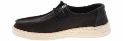 Canvas Shoes|Flat|HEYDUDE Wendy Espadrille Woven Women's Casual Shoe Black