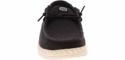 Canvas Shoes|Flat|HEYDUDE Wendy Espadrille Woven Women's Casual Shoe Black