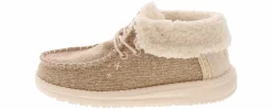 Casual|HEYDUDE Wendy Fold Brushed Cozy Youth Girls’ (11-3) Shoe Beige