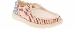 Canvas Shoes|Flat|HEYDUDE Wendy Funk Americana Women's Casual Shoe White