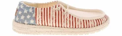 Canvas Shoes|Flat|HEYDUDE Wendy Funk Americana Women's Casual Shoe White