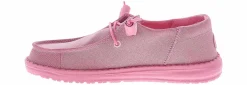 Flat|Comfort Shoes|HEYDUDE Wendy Funk Metallic Sparkle Women's Casual Shoe Pink