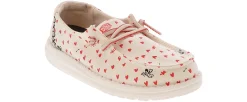 Casual|HEYDUDE Wendy Hearts Youth Girls’ (11-3) Casual Shoe White