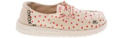 Casual|HEYDUDE Wendy Hearts Youth Girls’ (11-3) Casual Shoe White