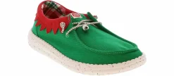 Canvas Shoes|Flat|HEYDUDE Wendy Holiday Elf Women’s Casual Shoe Green