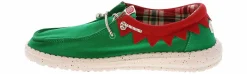 Canvas Shoes|Flat|HEYDUDE Wendy Holiday Elf Women’s Casual Shoe Green