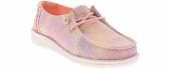 Casual|HEYDUDE Wendy Mermaid Shimmer Coral Toddler Girls’ (5-10) Casual Shoe Pink