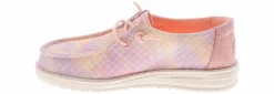 Casual|HEYDUDE Wendy Mermaid Shimmer Coral Toddler Girls’ (5-10) Casual Shoe Pink