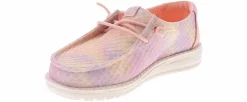 Casual|HEYDUDE Wendy Mermaid Shimmer Coral Toddler Girls’ (5-10) Casual Shoe Pink