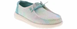 Casual|HEYDUDE Wendy Mermaid Shimmer Youth Girls’ (11-4) Casual Shoe Blue