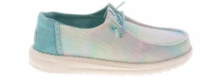 Casual|HEYDUDE Wendy Mermaid Shimmer Youth Girls’ (11-4) Casual Shoe Blue