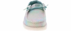 Casual|HEYDUDE Wendy Mermaid Shimmer Youth Girls’ (11-4) Casual Shoe Blue