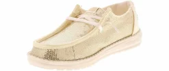 Flat|Comfort Shoes|HEYDUDE Wendy Sequin Women's Casual Shoe Gold
