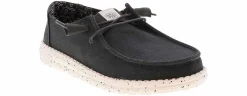 Canvas Shoes|Flat|HEYDUDE Wendy Stetch Canvas Women’s Casual Shoe Black