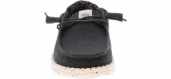 Canvas Shoes|Flat|HEYDUDE Wendy Stetch Canvas Women’s Casual Shoe Black