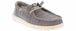 Canvas Shoes|Flat|HEYDUDE Wendy Stretch Mesh Women’s Casual Shoe Grey