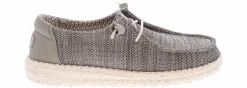 Canvas Shoes|Flat|HEYDUDE Wendy Stretch Mesh Women’s Casual Shoe Grey