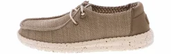 Flat|Slip-On|HEYDUDE Wendy Stretch Mesh Women’s Casual Shoe Brown