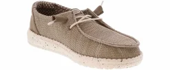 Flat|Slip-On|HEYDUDE Wendy Stretch Mesh Women’s Casual Shoe Brown