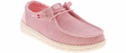 Flat|Comfort Shoes|HEYDUDE Wendy Stretch Sox Rosette Women’s Casual Shoe Pink