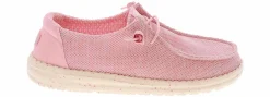 Flat|Comfort Shoes|HEYDUDE Wendy Stretch Sox Rosette Women’s Casual Shoe Pink