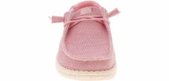 Flat|Comfort Shoes|HEYDUDE Wendy Stretch Sox Rosette Women’s Casual Shoe Pink