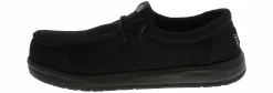 Slip Resistant|HEYDUDE Wendy Work Women’s Carbon Toe Work Shoe Black