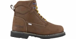 Safety Toe Boots|Slip Resistant|IRON AGE Ground Breaker Met Guard Men’s Steel Toe Boot Brown